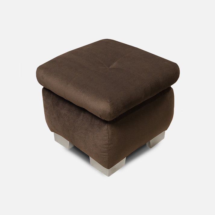 stilingas rudas pufikas tinkantis prie minksto kampo