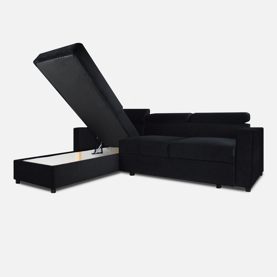 stilingas juodas minkstas kampas, skirtas saliono interjero dizainui pas mus ji patogu pirkti