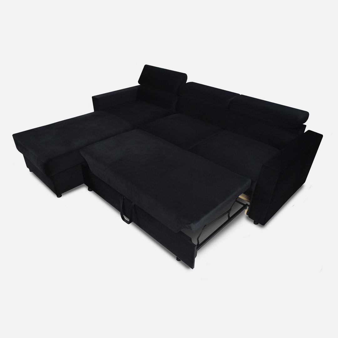 stilingas juodas minkstas kampas, skirtas saliono interjero dizainui pas mus ji patogu pirkti