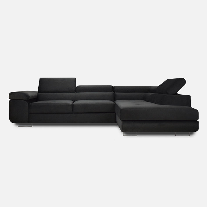 stilingas juodas minkstas kampas, skirtas sliono interjero dizainui