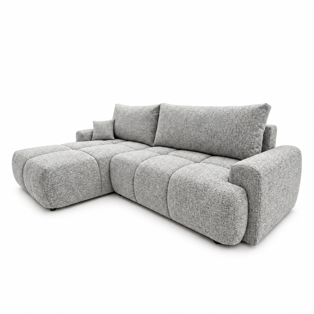 Minkštas kampas BALIMO su miego funkcija – BELLA 65 – kairinis kampas – vaizdas kitu kampu #spalva_bella 65