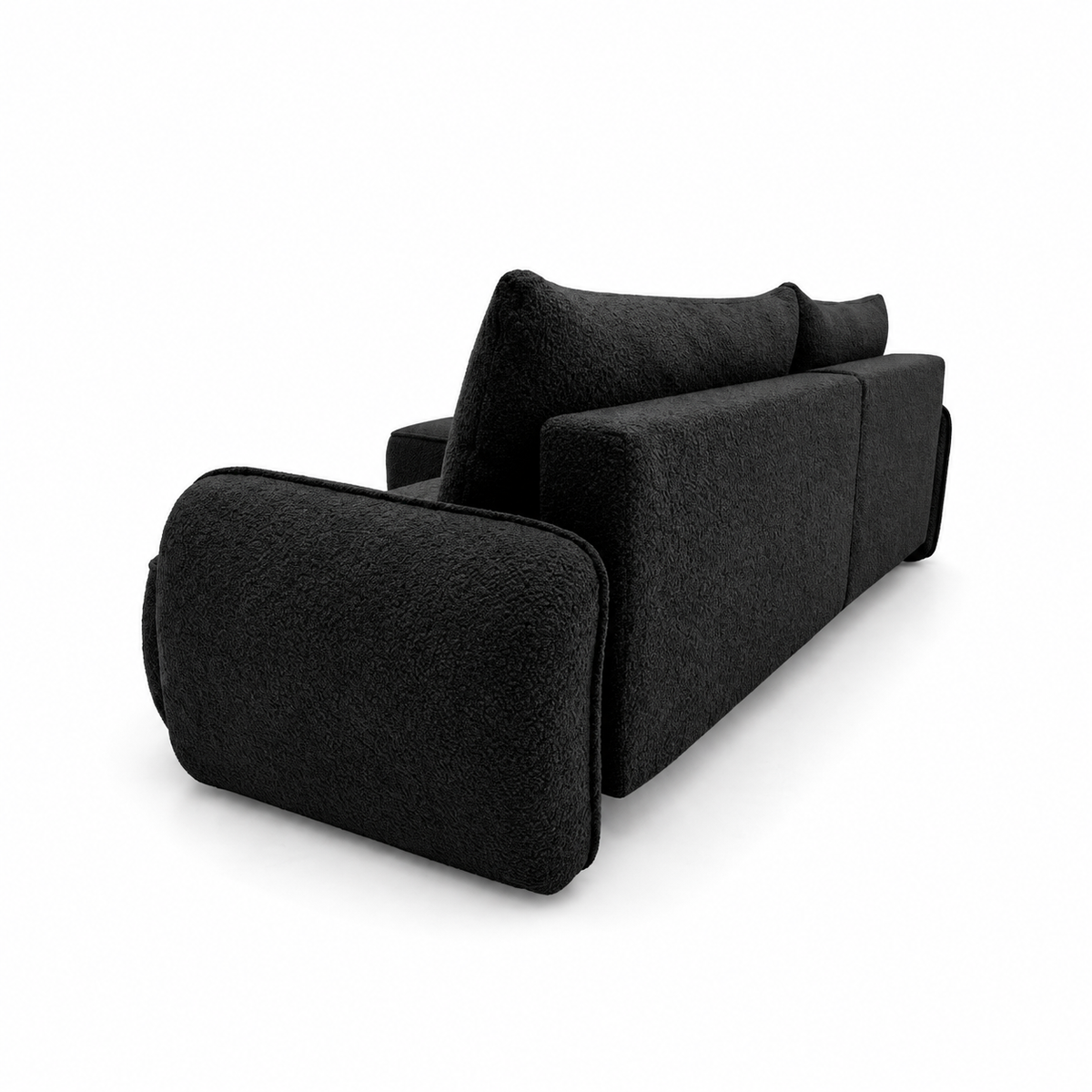 Minkštas kampas OVELLA su miego funkcija – CORAL 60 – kairinis kampas – vaizdas kitu kampu #spalva_coral 60