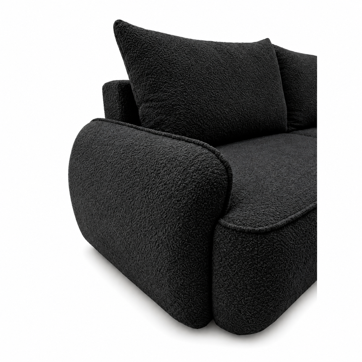 Minkštas kampas OVELLA su miego funkcija – CORAL 60 – dešininis kampas – apmušalų detalė #spalva_coral 60