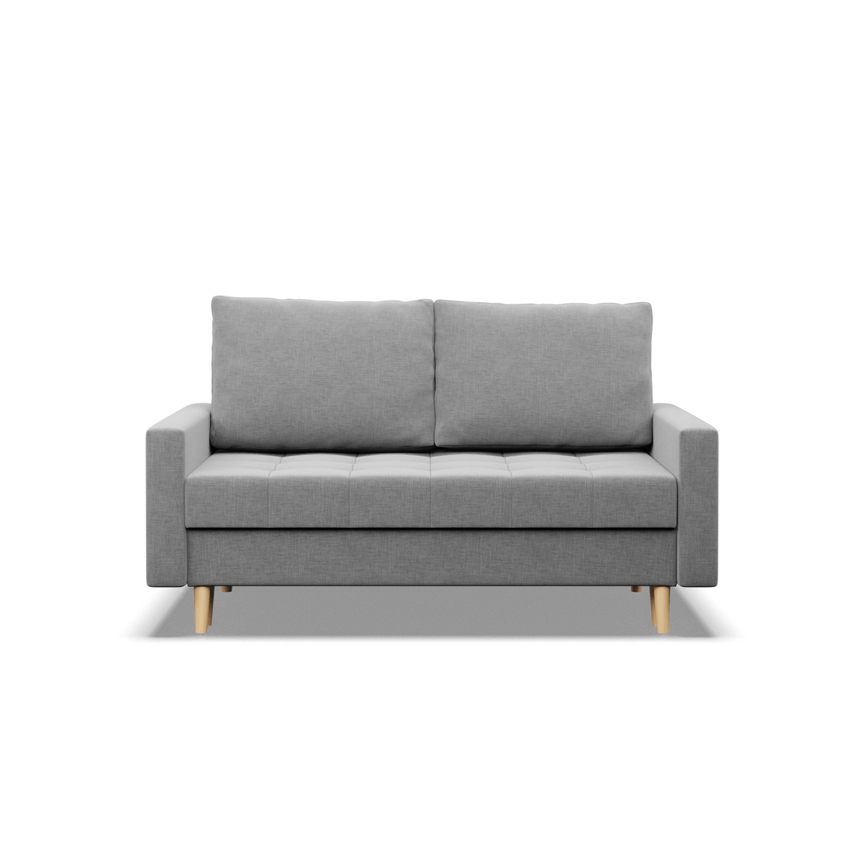 Sofa ELMA, 152 cm – LUX 32 · Pilka – vaizdas iš priekio #spalva_lux 32 · pilka