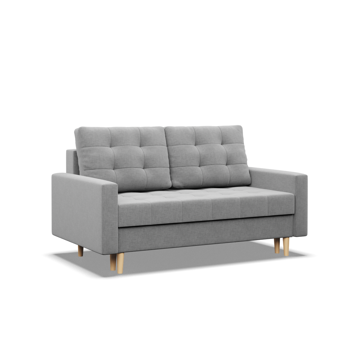 Sofa ELMA, 152 cm – LUX 32 · Pilka – bendras vaizdas kitu kampu #spalva_lux 32 · pilka