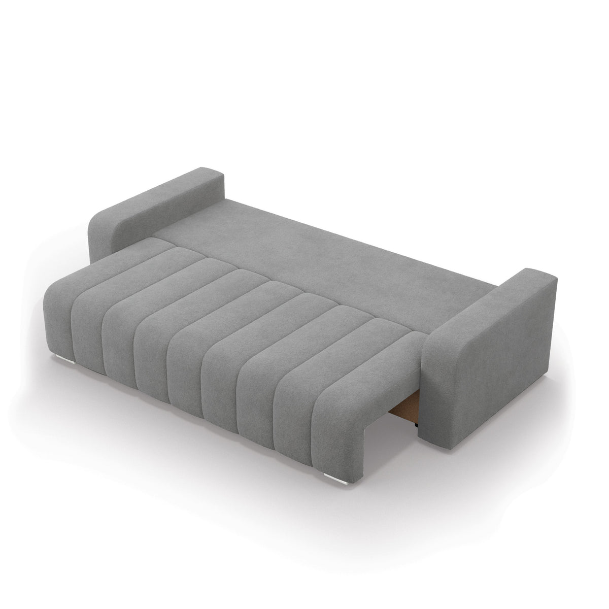 Sofa-lova ABRIELLE – ABRIAMO 07 · Pilka – išskleista miegamoji dalis #spalva_abriamo 07 · pilka