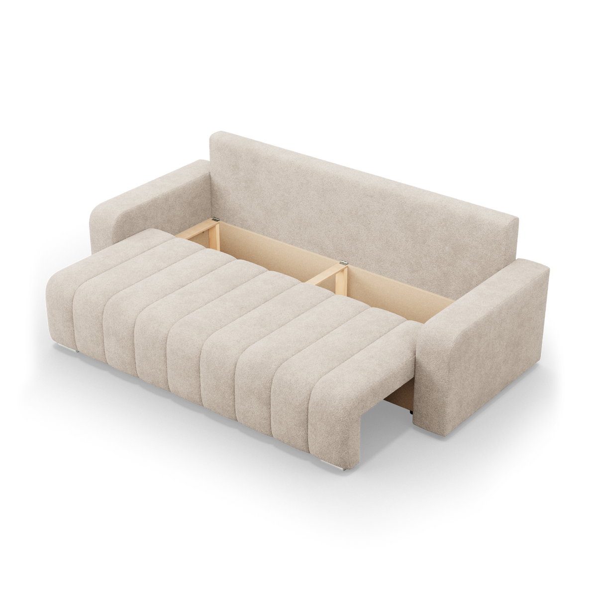 Sofa-lova ABRIELLE – ABRIAMO 03 · Smėlio – atverta patalynės dėžė #spalva_abriamo 03 · smėlio