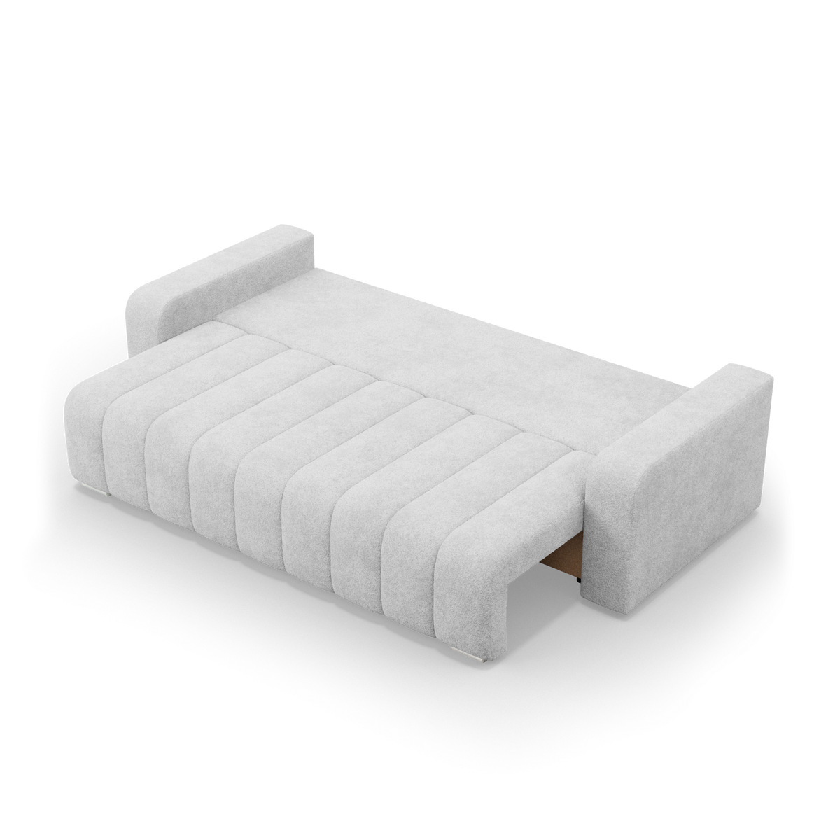 Sofa-lova ABRIELLE – ABRIAMO 05 · Šviesiai pilka – išskleista miegamoji dalis #spalva_abriamo 05 · šviesiai pilka