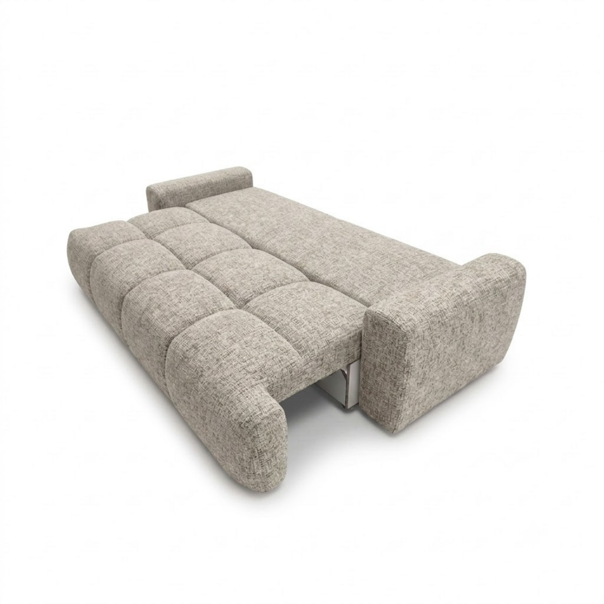 Sofa-lova BALIMO – BELLA 55 · Tamsiai smėlio – išskleista miegamoji dalis #spalva_bella 55 · tamsiai smėlio