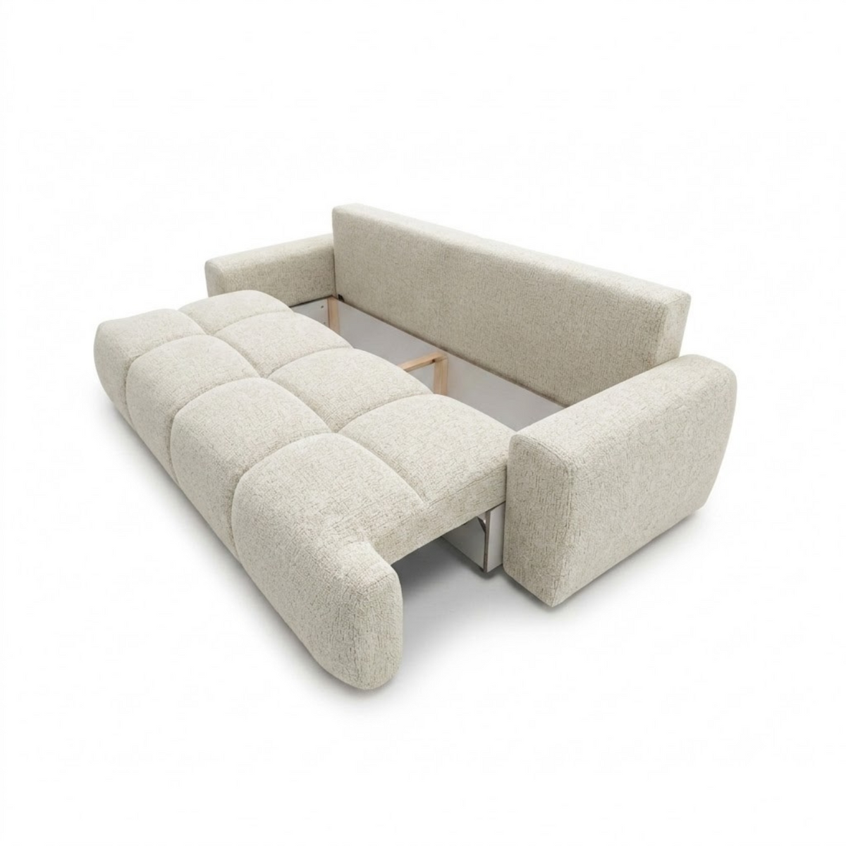 Sofa-lova BALIMO – BELLA 5 · Smėlio – atverta patalynės dėžė #spalva_bella 5 · smėlio
