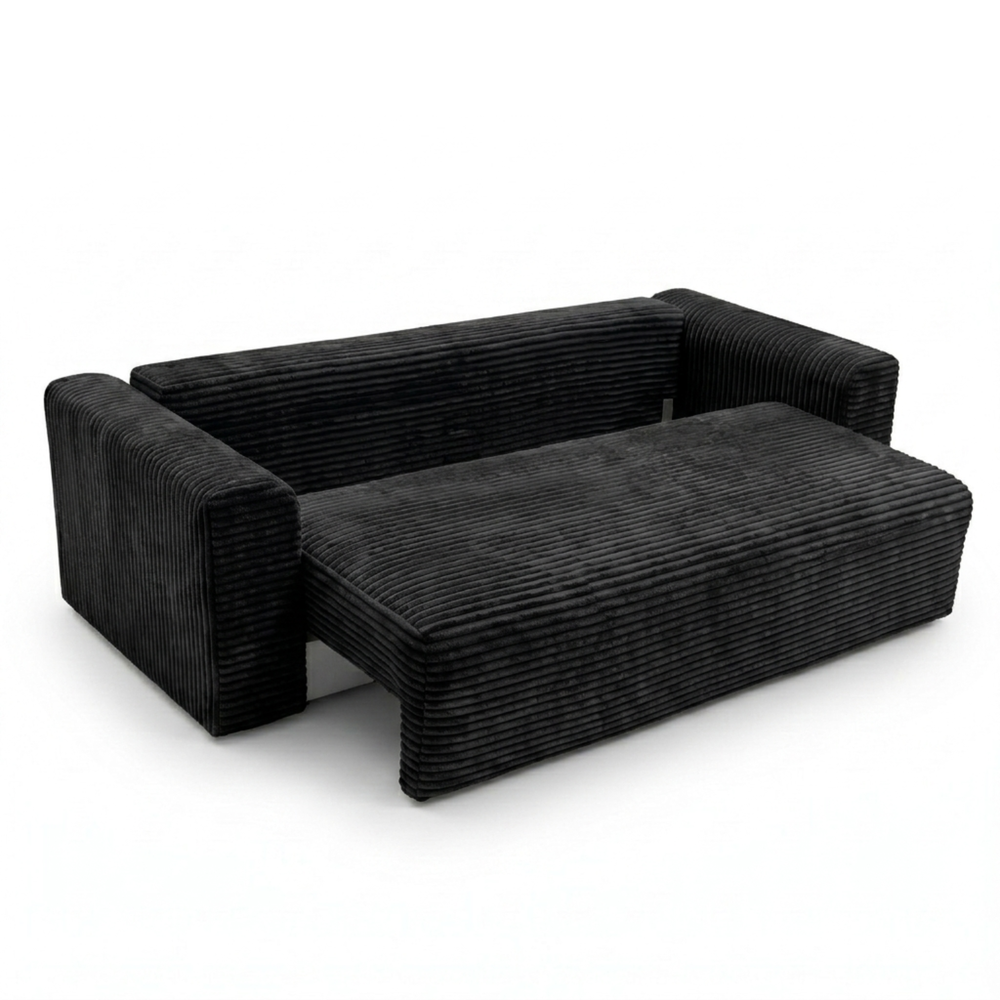 Sofa CALIDA – TILIA 100 · Juoda – išskleidimo funkcija #spalva_tilia 100 · juoda