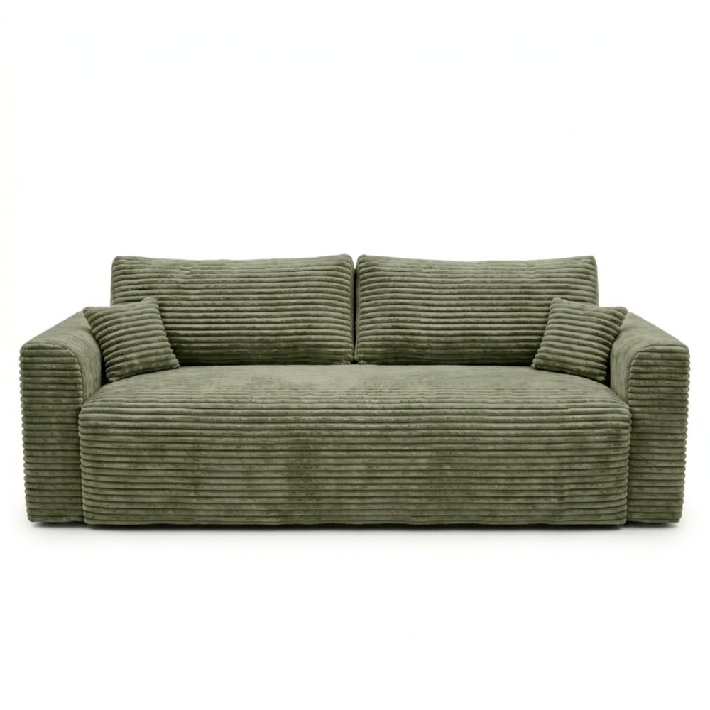 Sofa CALIDA – TILIA 37 · Šviesiai žalia – vaizdas iš priekio #spalva_tilia 37 · šviesiai žalia