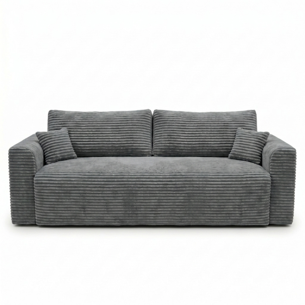Sofa CALIDA – TILIA 90 · Tamsiai pilka – vaizdas iš priekio #spalva_tilia 90 · tamsiai pilka