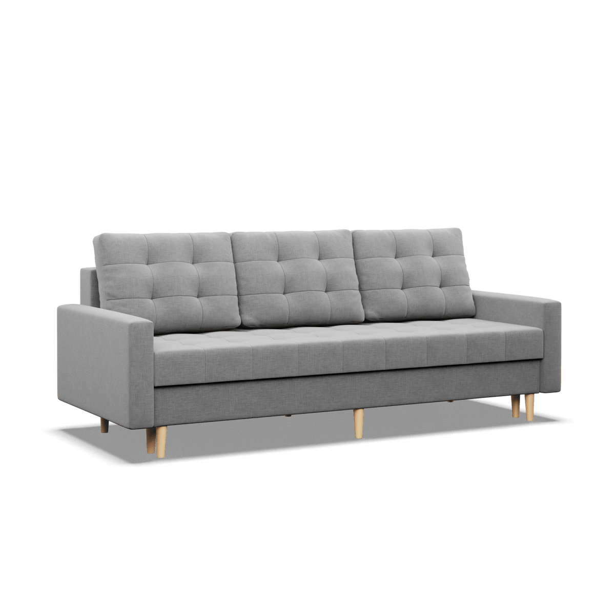 Sofa lova RIALTO trivietė – LUX 32 · Pilka – bendras vaizdas kitu kampu #spalva_lux 32 · pilka