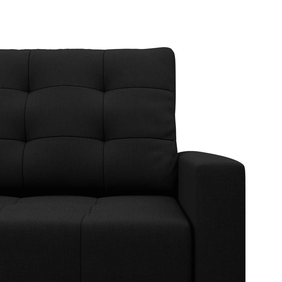 Sofa lova RIALTO trivietė – LUX 23 · Juoda – apmušalų ir konstrukcijos detalė #spalva_lux 23 · juoda
