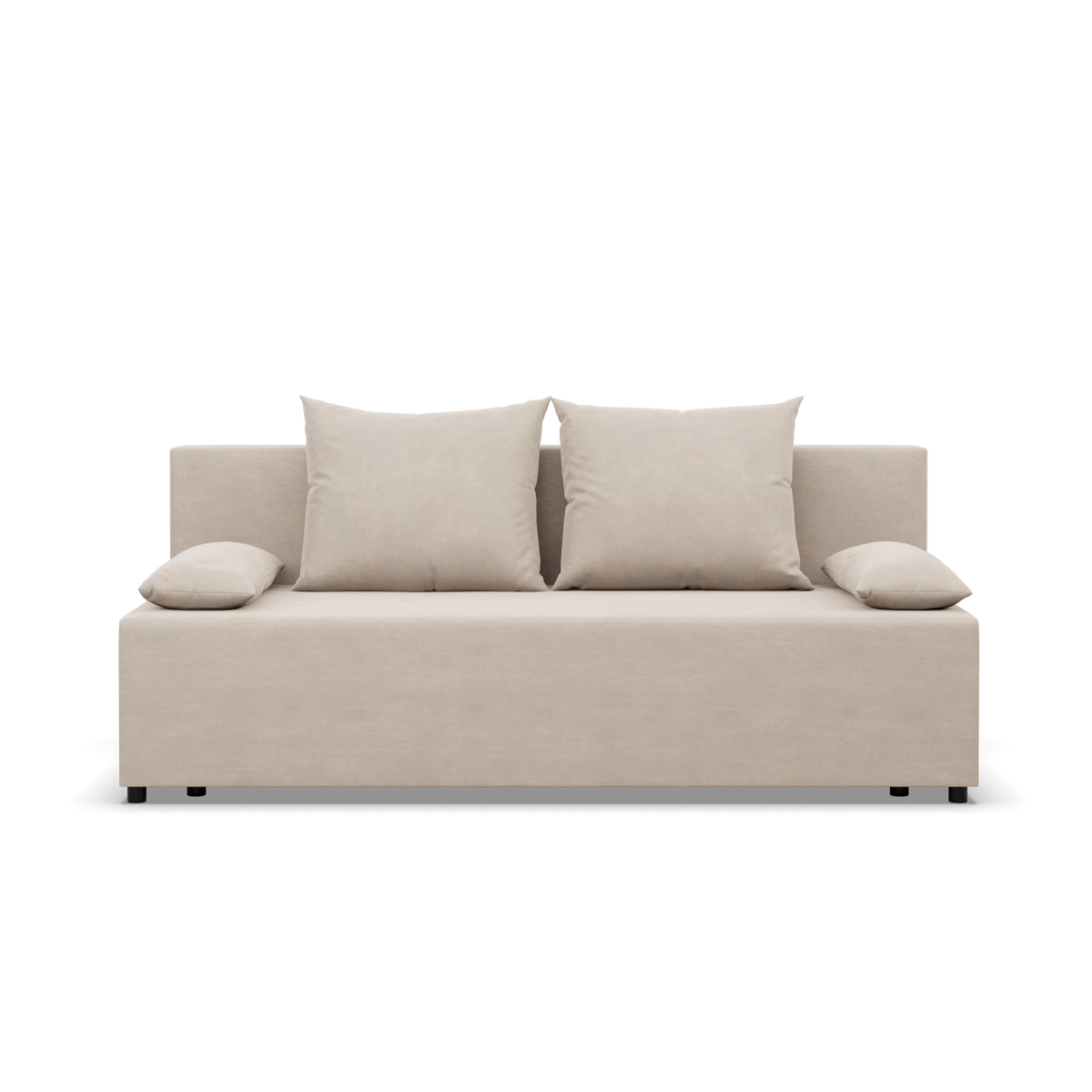 Sofa-lova FERMO – PAROS 02 · Smėlio – vaizdas iš priekio #spalva_paros 02 · smėlio