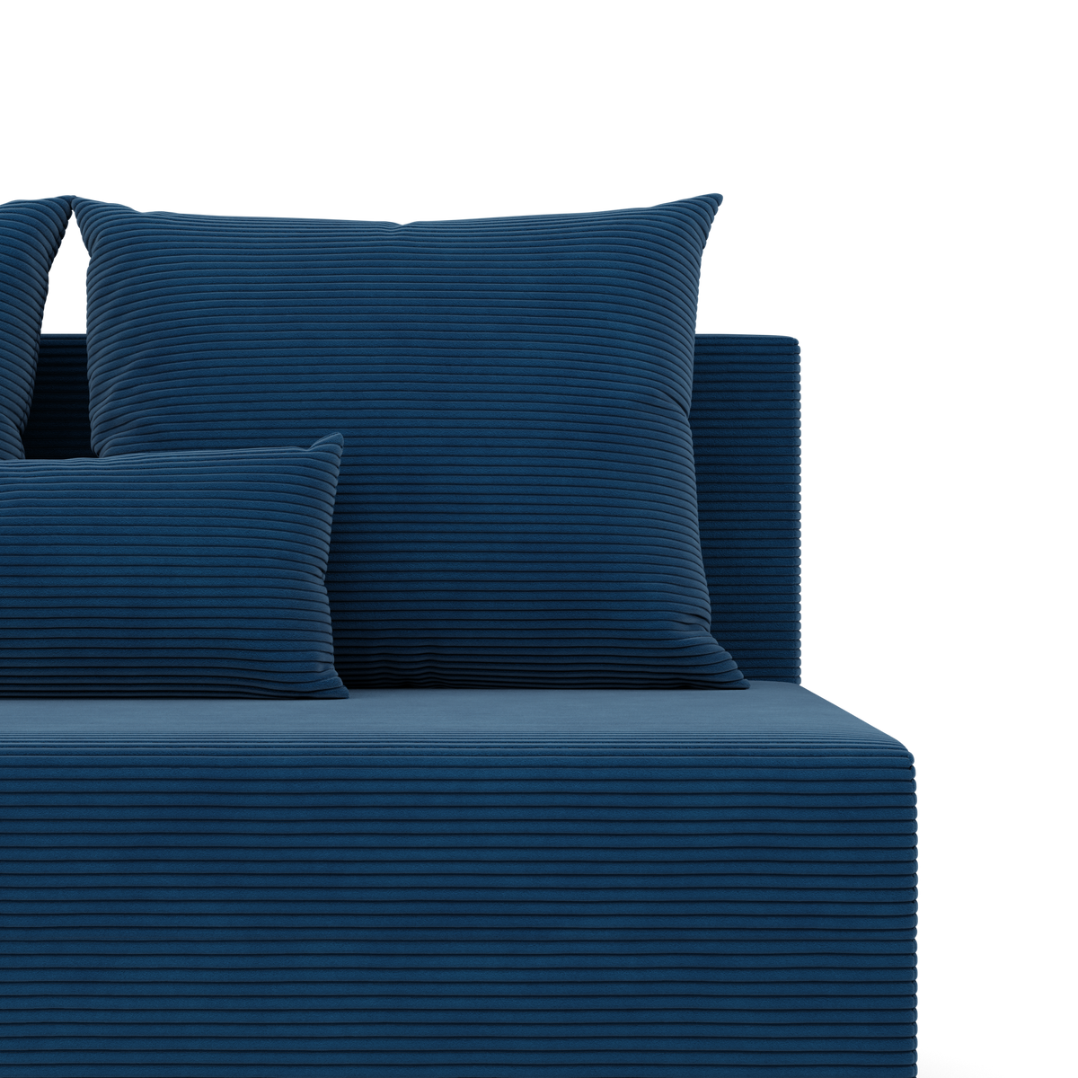 Sofa-lova FERMO – POSO 005 · Tamsiai mėlyna – apmušalų ir konstrukcijos detalė #spalva_poso 005 · tamsiai mėlyna