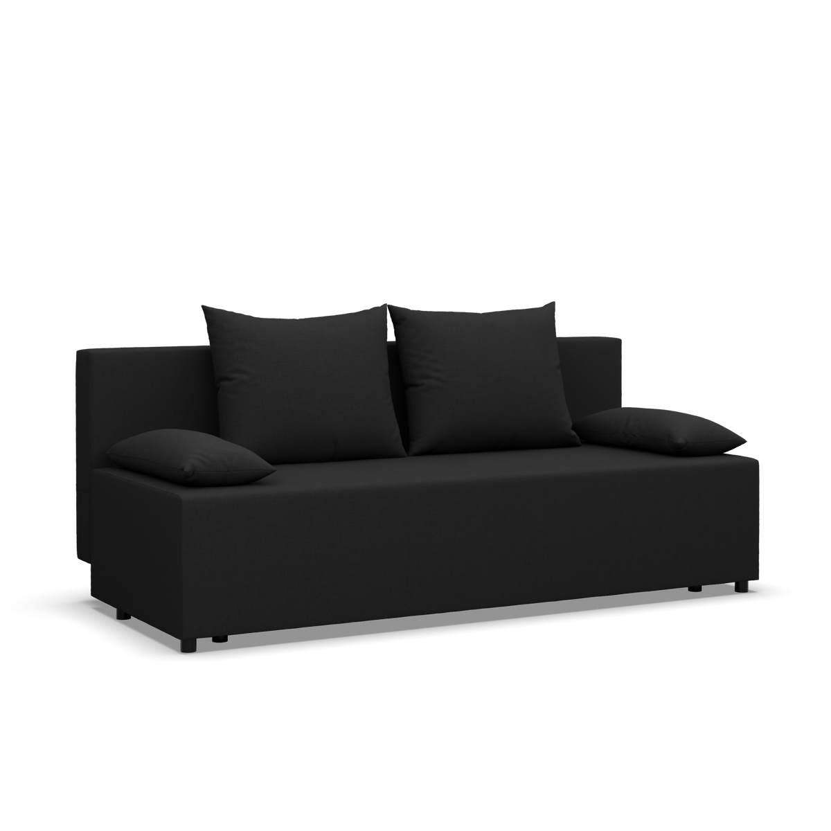 Sofa-lova FERMO – LUX 23 · Juoda – bendras vaizdas kitu kampu #spalva_lux 23 · juoda