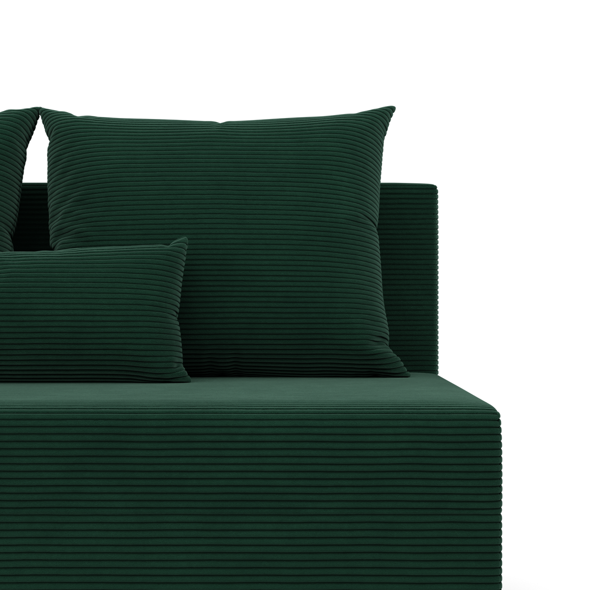 Sofa-lova FERMO – POSO 014 · Butelio žalia – apmušalų ir konstrukcijos detalė #spalva_poso 014 · butelio žalia