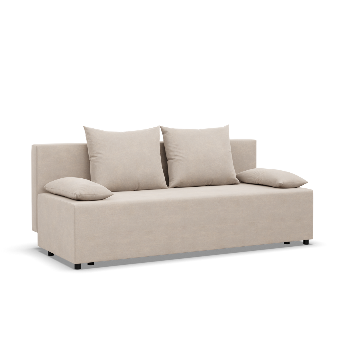 Sofa-lova FERMO – PAROS 02 · Smėlio – bendras vaizdas kitu kampu #spalva_paros 02 · smėlio