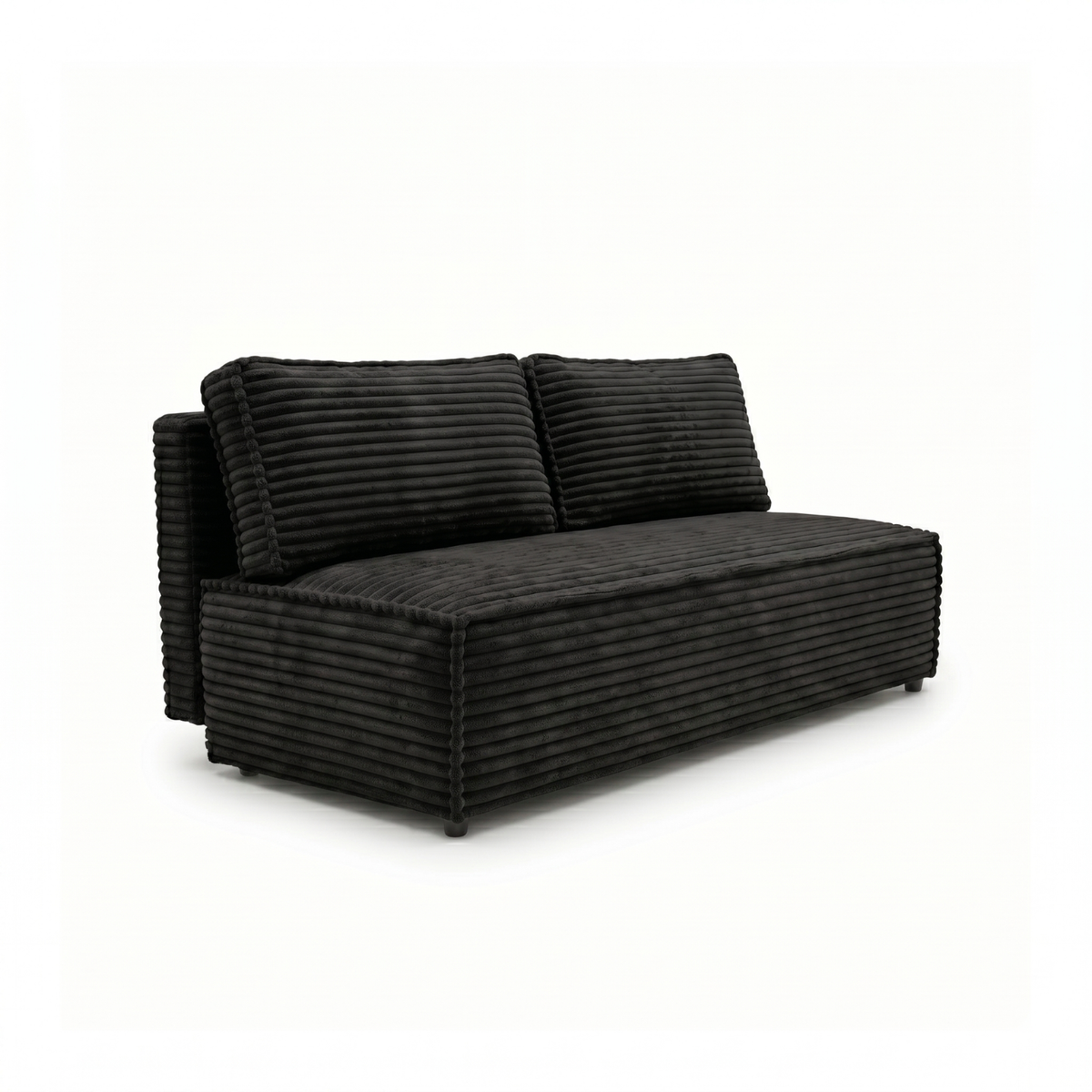 Sofa-lova FORANO – TILIA 100 · Juoda – bendras vaizdas kitu kampu #spalva_tilia 100 · juoda