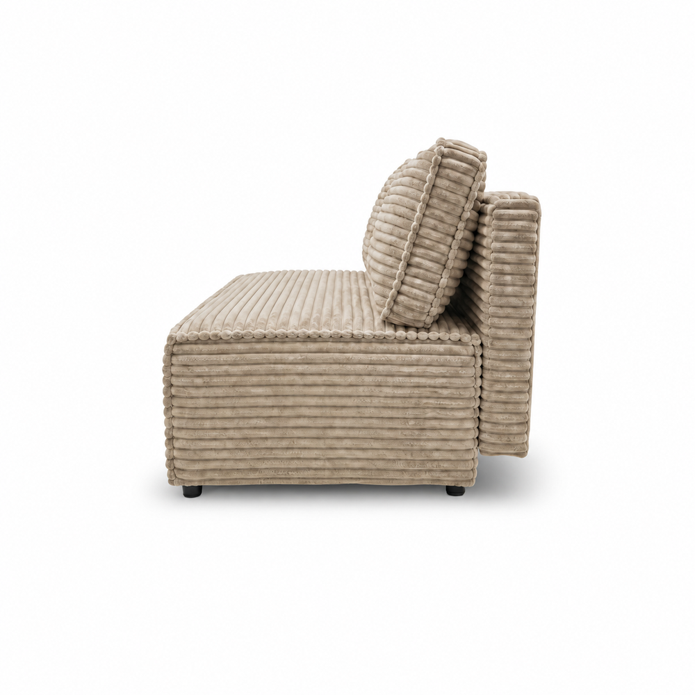 Sofa-lova FORANO – TILIA 03 · Smėlio – vaizdas iš šono #spalva_tilia 03 · smėlio