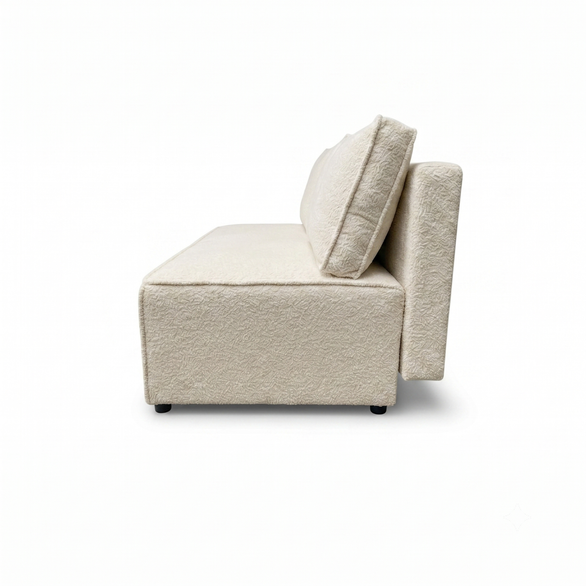 Sofa-lova FORANO – MONTE 03 · Smėlio – vaizdas iš šono #spalva_monte 03 · smėlio