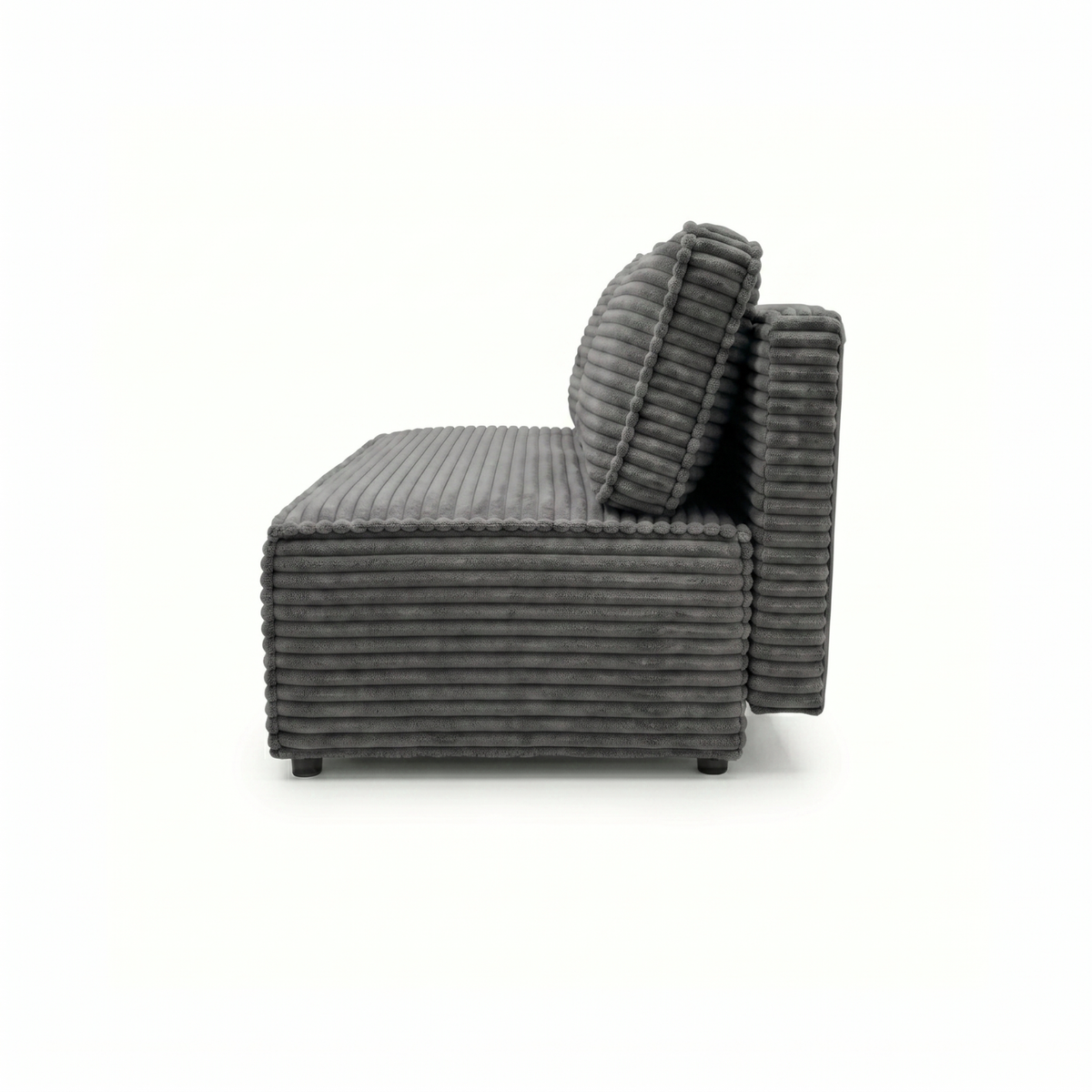 Sofa-lova FORANO – TILIA 90 · Tamsiai pilka – vaizdas iš šono #spalva_tilia 90 · tamsiai pilka