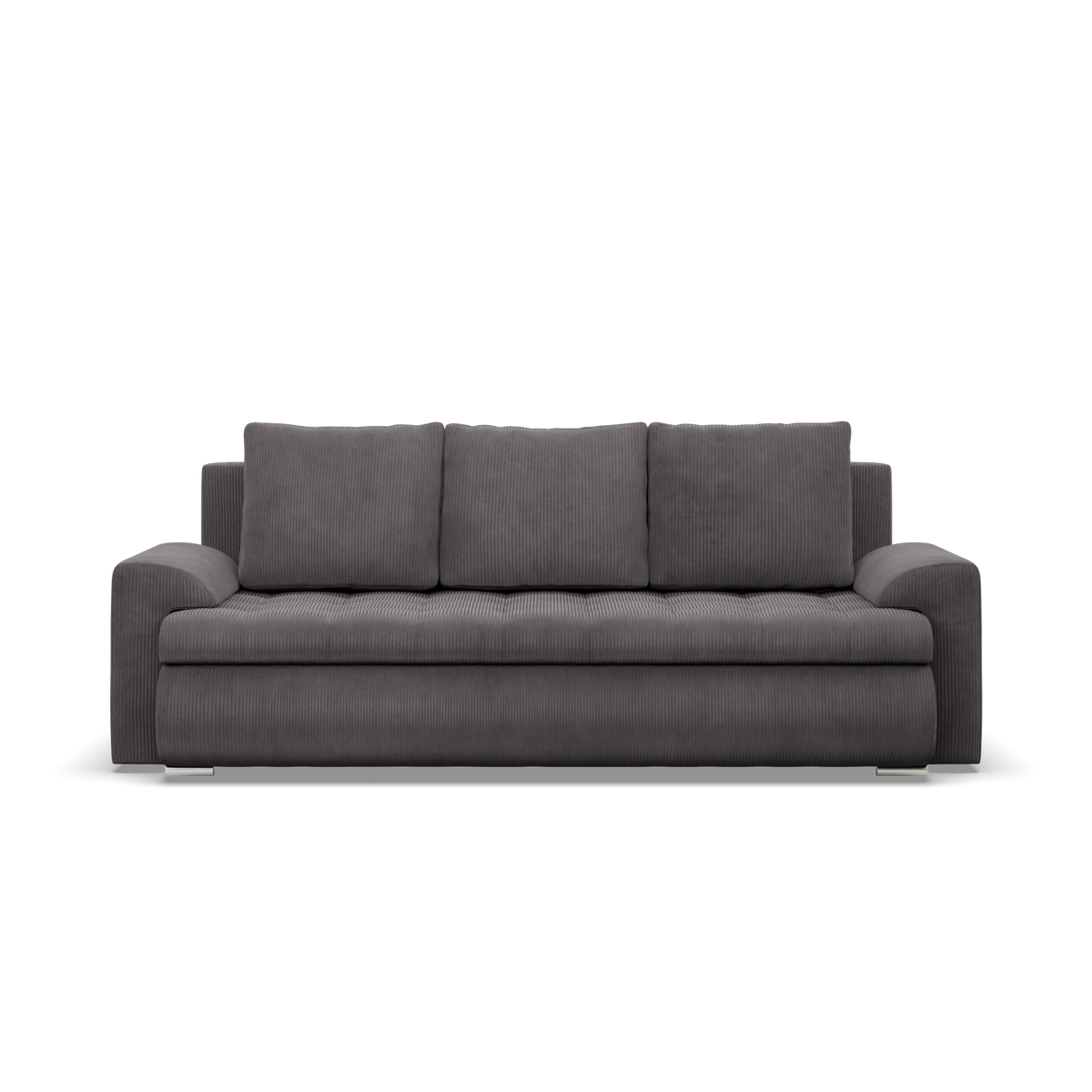 Sofa FORESTA – POSO 022 · Tamsiai pilka – vaizdas iš priekio #spalva_poso 022 · tamsiai pilka