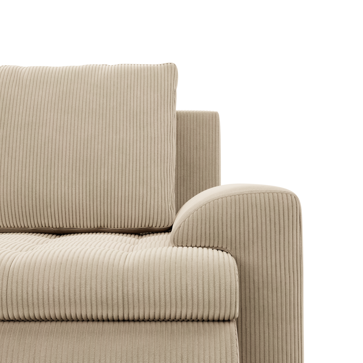 Sofa FORESTA – POSO 100 · Smėlio – apmušalų ir konstrukcijos detalė #spalva_poso 100 · smėlio