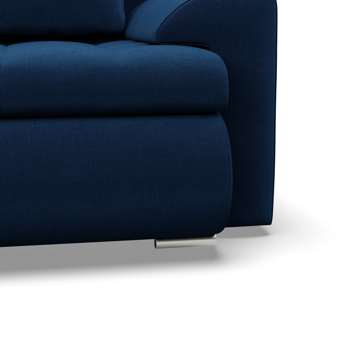 Sofa FORESTA – KRONOS 09 · Tamsiai mėlyna – apmušalų ir konstrukcijos detalė #spalva_kronos 09 · tamsiai mėlyna