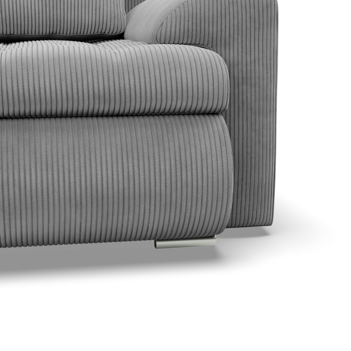 Sofa FORESTA – POSO 055 · Pilka – apmušalų ir konstrukcijos detalė #spalva_poso 055 · pilka