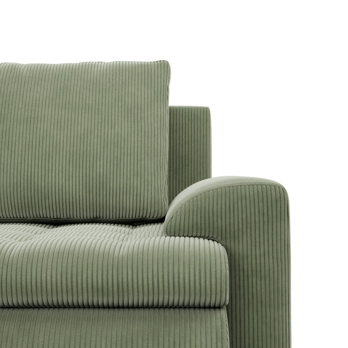 Sofa FORESTA – POSO 047 · Šviesiai žalia – apmušalų ir konstrukcijos detalė #spalva_poso 047 · šviesiai žalia