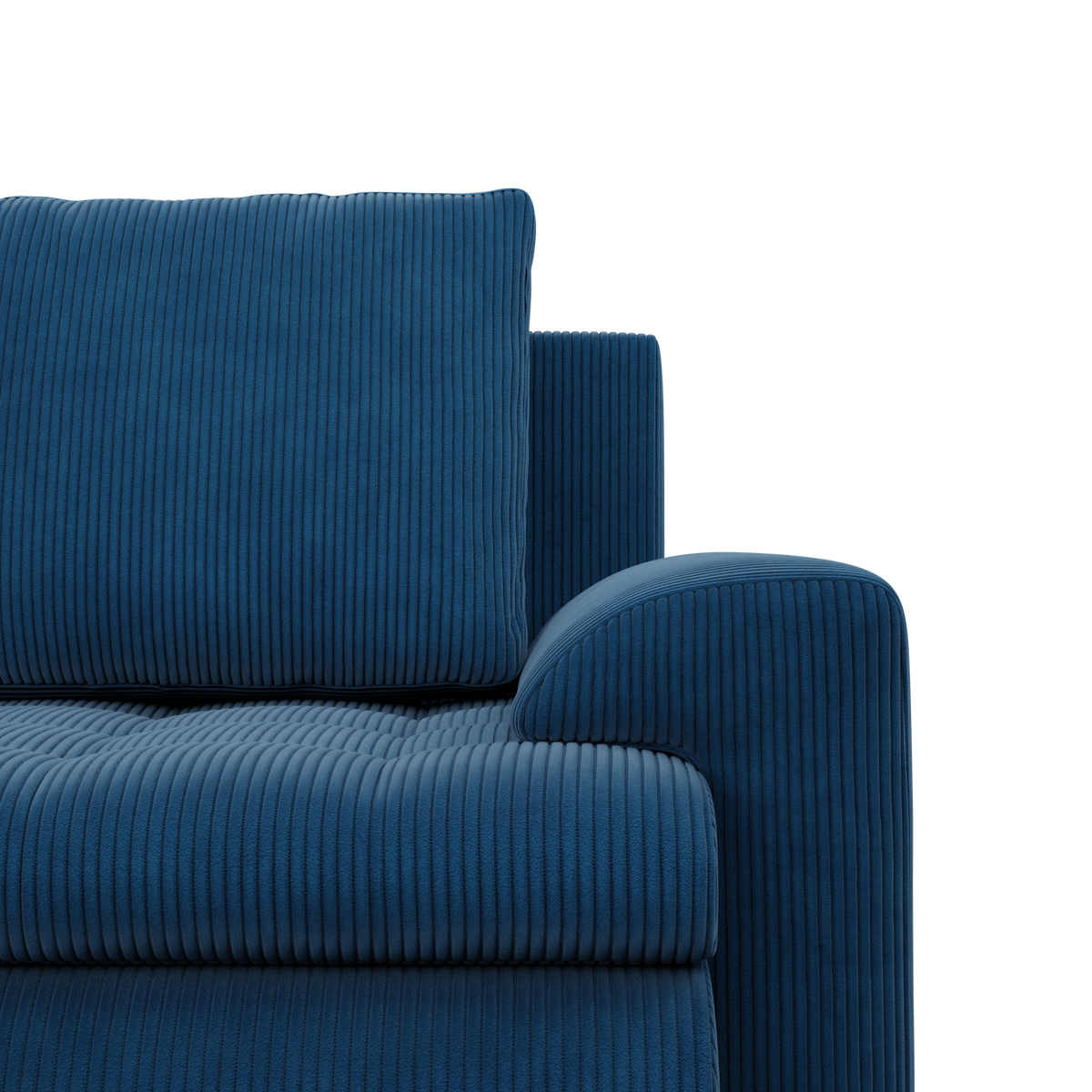 Sofa FORESTA – POSO 005 · Tamsiai mėlyna – apmušalų ir konstrukcijos detalė #spalva_poso 005 · tamsiai mėlyna