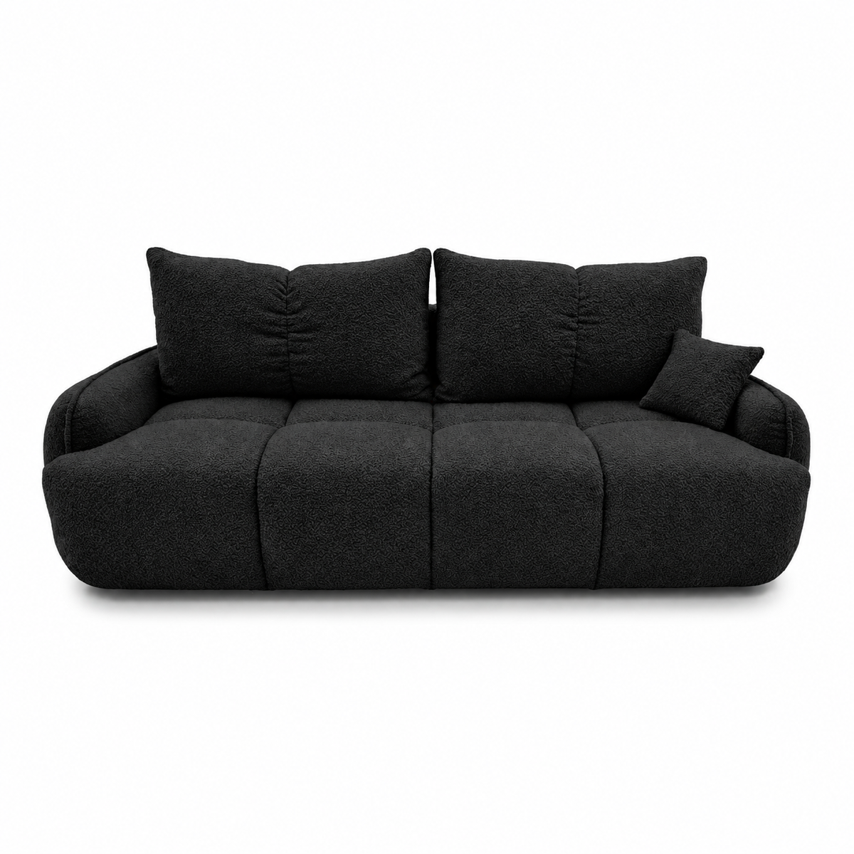 Sofa-lova LOBINO – CORAL 60 · Juoda – vaizdas iš priekio #spalva_coral 60 · juoda