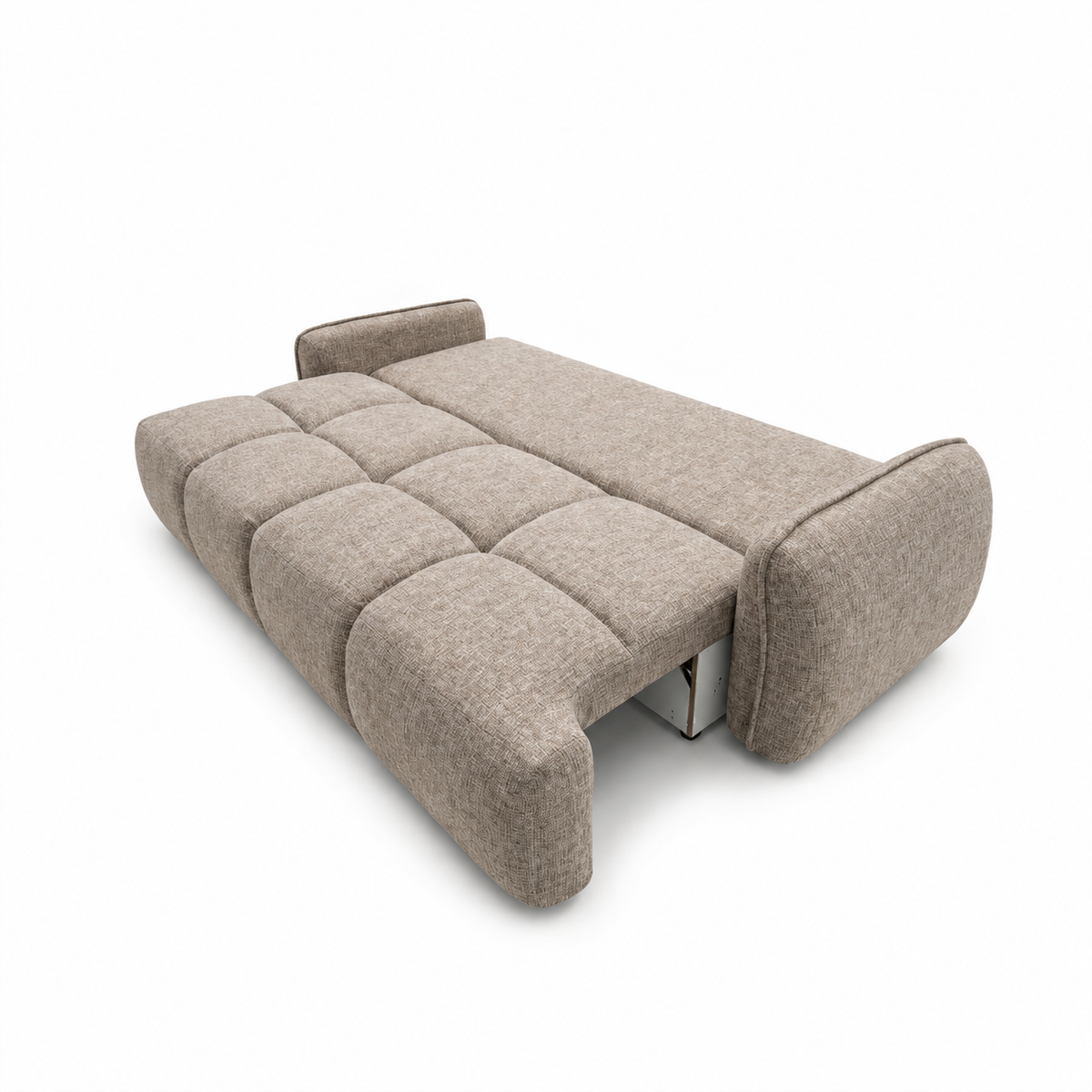 Sofa-lova LOBINO – BELLA 10 · Šviesiai ruda – išskleista miegamoji dalis #spalva_bella 10 · šviesiai ruda