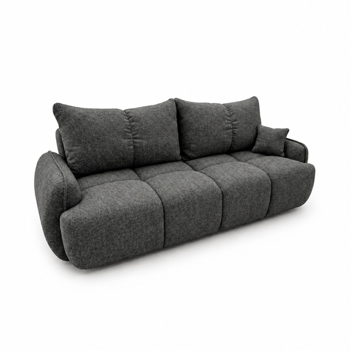 Sofa-lova LOBINO – BELLA 20 · Tamsiai pilka – bendras vaizdas kitu kampu #spalva_bella 20 · tamsiai pilka