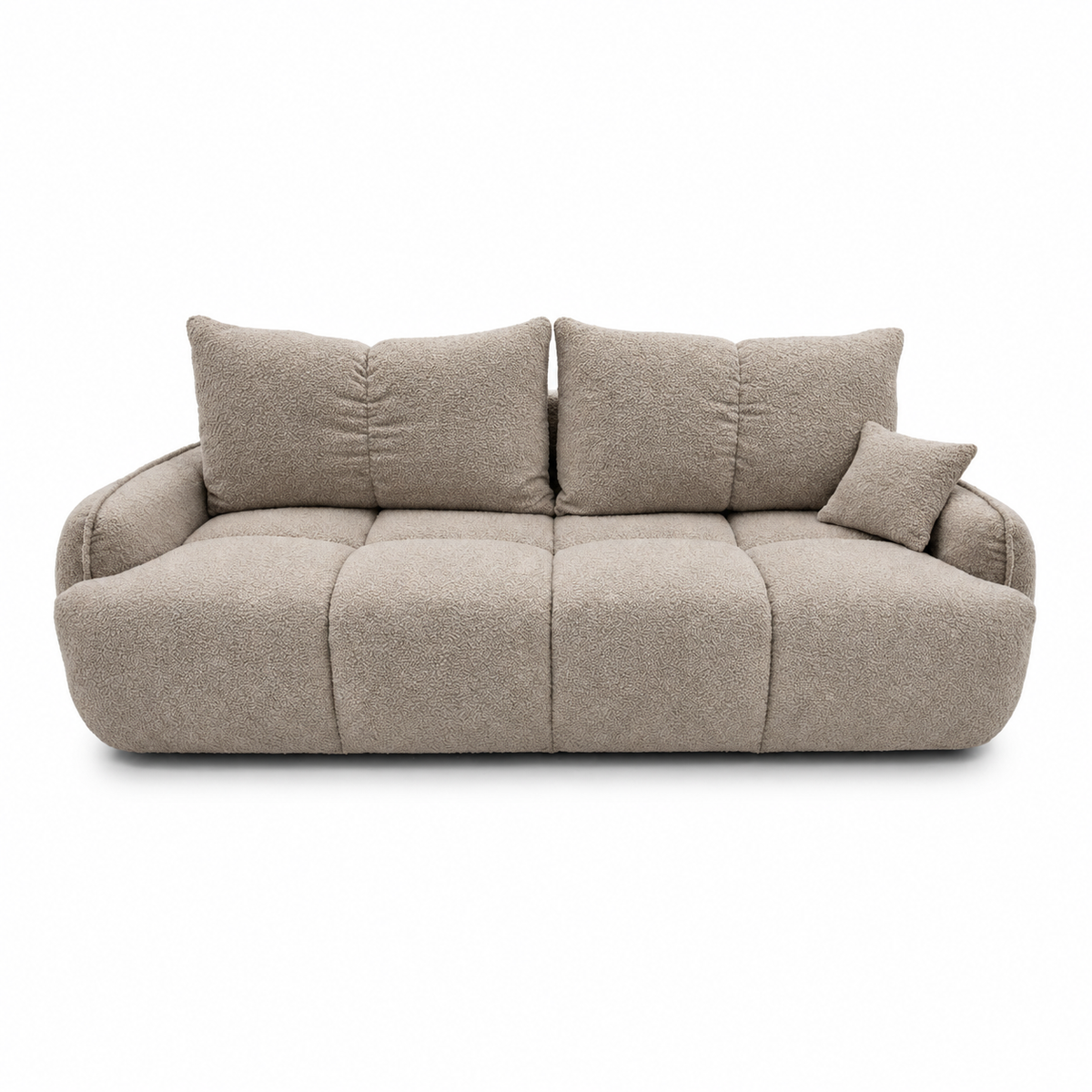 Sofa-lova LOBINO – CORAL 50 · Tamsiai smėlio – vaizdas iš priekio #spalva_coral 50 · tamsiai smėlio