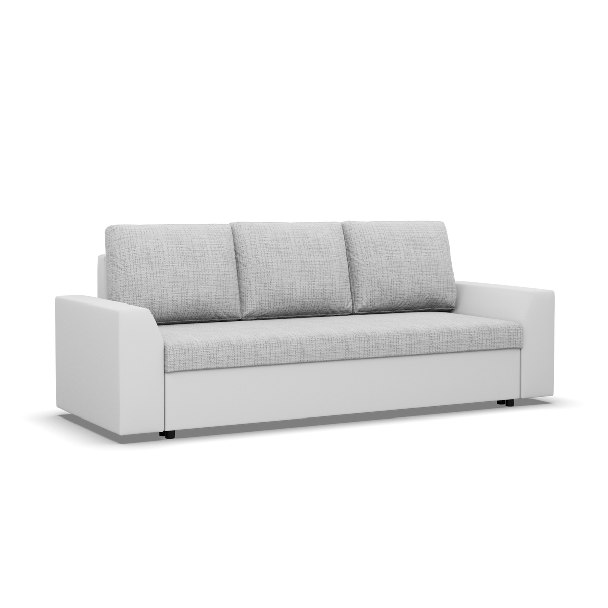 Sofa-lova LUGO – LAWA 09 + REAL 17 · Pilka + Balta – bendras vaizdas kitu kampu #spalva_lawa 09 + real 17 · pilka + balta