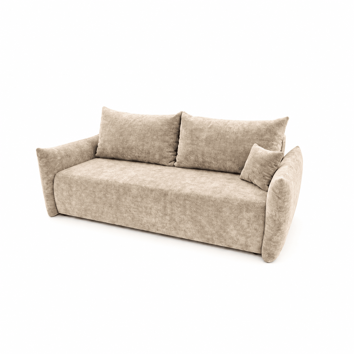 Sofa lova MELO – LUMO 55 · Smėlio – bendras vaizdas kitu kampu #spalva_lumo 55 · smėlio