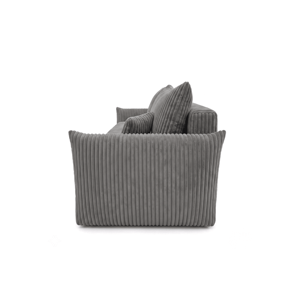 Sofa lova MELO – TILIA 90 · Tamsiai pilka – vaizdas iš šono #spalva_tilia 90 · tamsiai pilka
