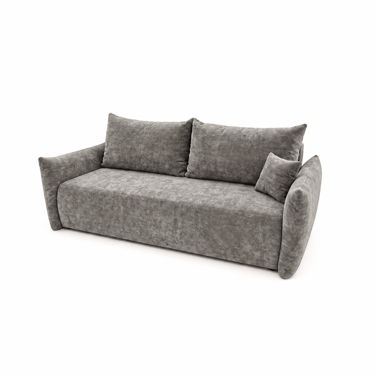Sofa lova MELO – LUMO 70 · Tamsiai pilka – bendras vaizdas kitu kampu #spalva_lumo 70 · tamsiai pilka