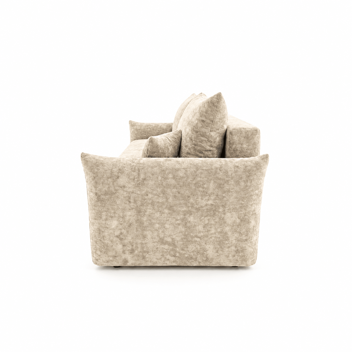 Sofa lova MELO – LUMO 55 · Smėlio – vaizdas iš šono #spalva_lumo 55 · smėlio