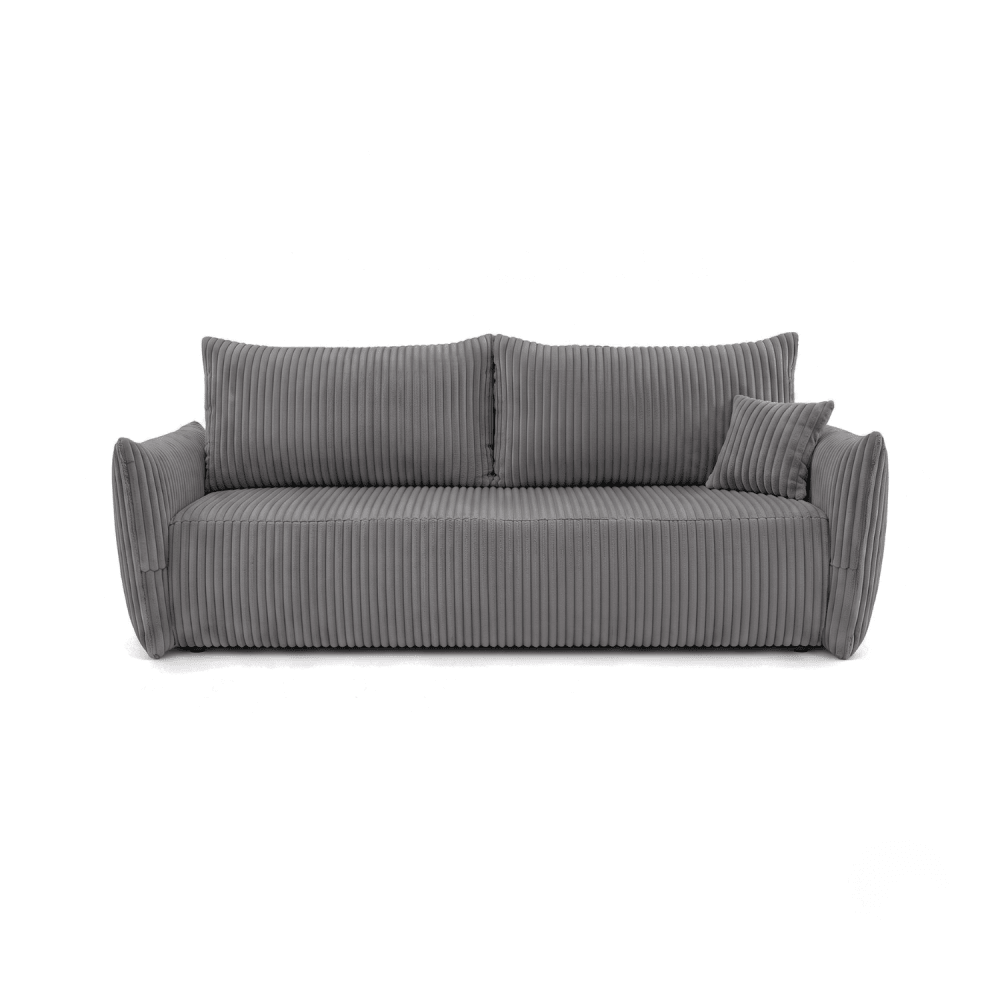 Sofa lova MELO – TILIA 90 · Tamsiai pilka – vaizdas iš priekio #spalva_tilia 90 · tamsiai pilka