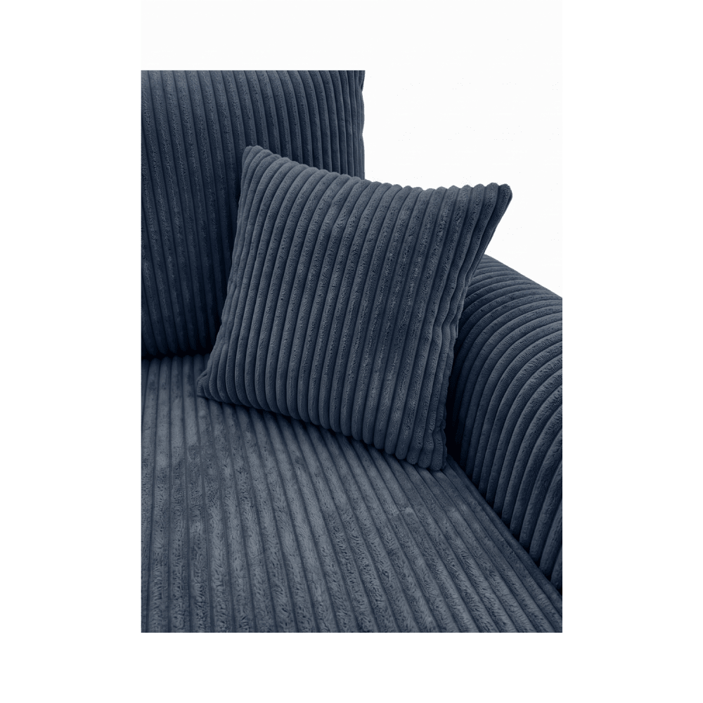 Sofa lova MELO – TILIA 77 · Mėlyna – apmušalų ir konstrukcijos detalė #spalva_tilia 77 · mėlyna