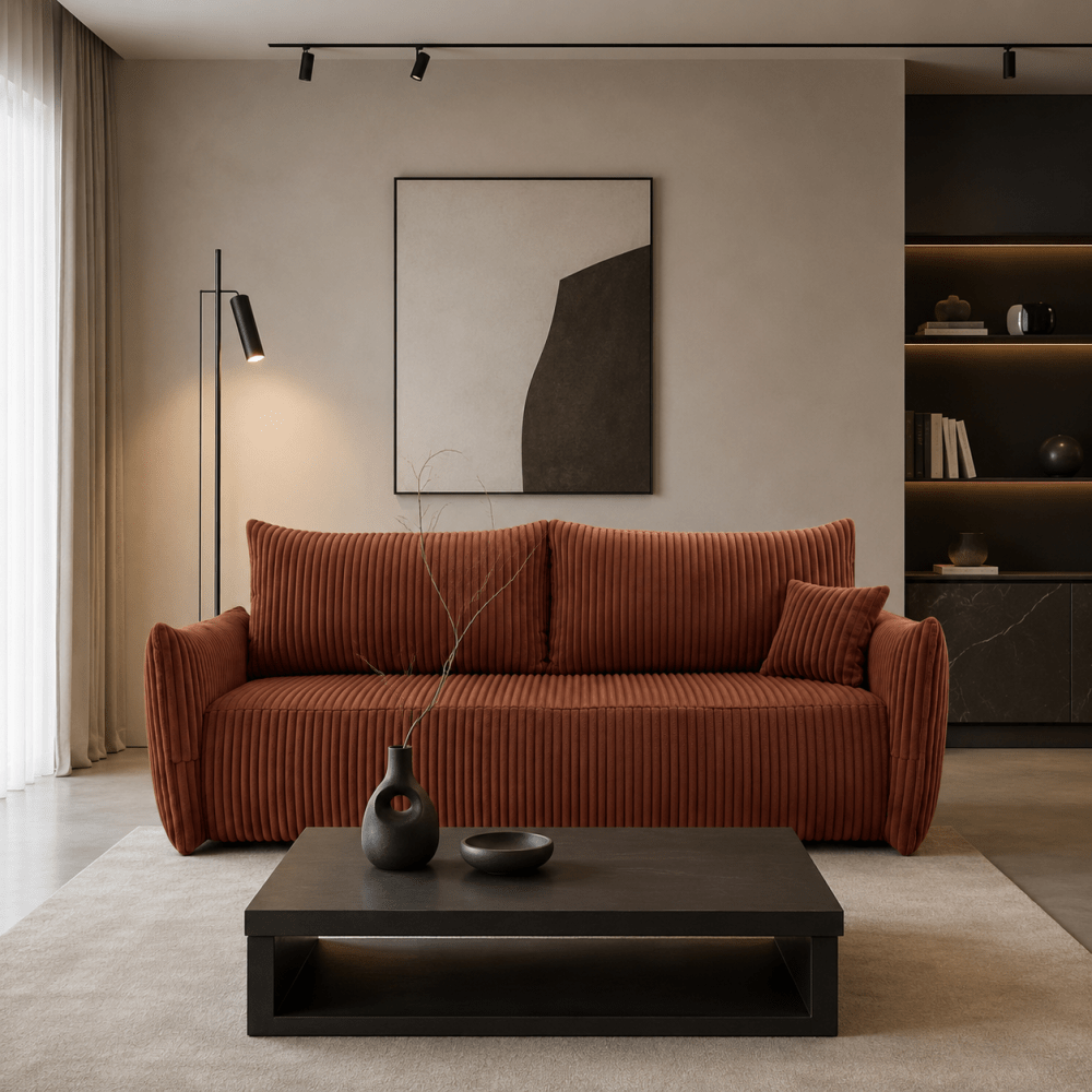 Sofa lova MELO – TILIA 52 · Vario – sofa interjere #spalva_tilia 52 · vario