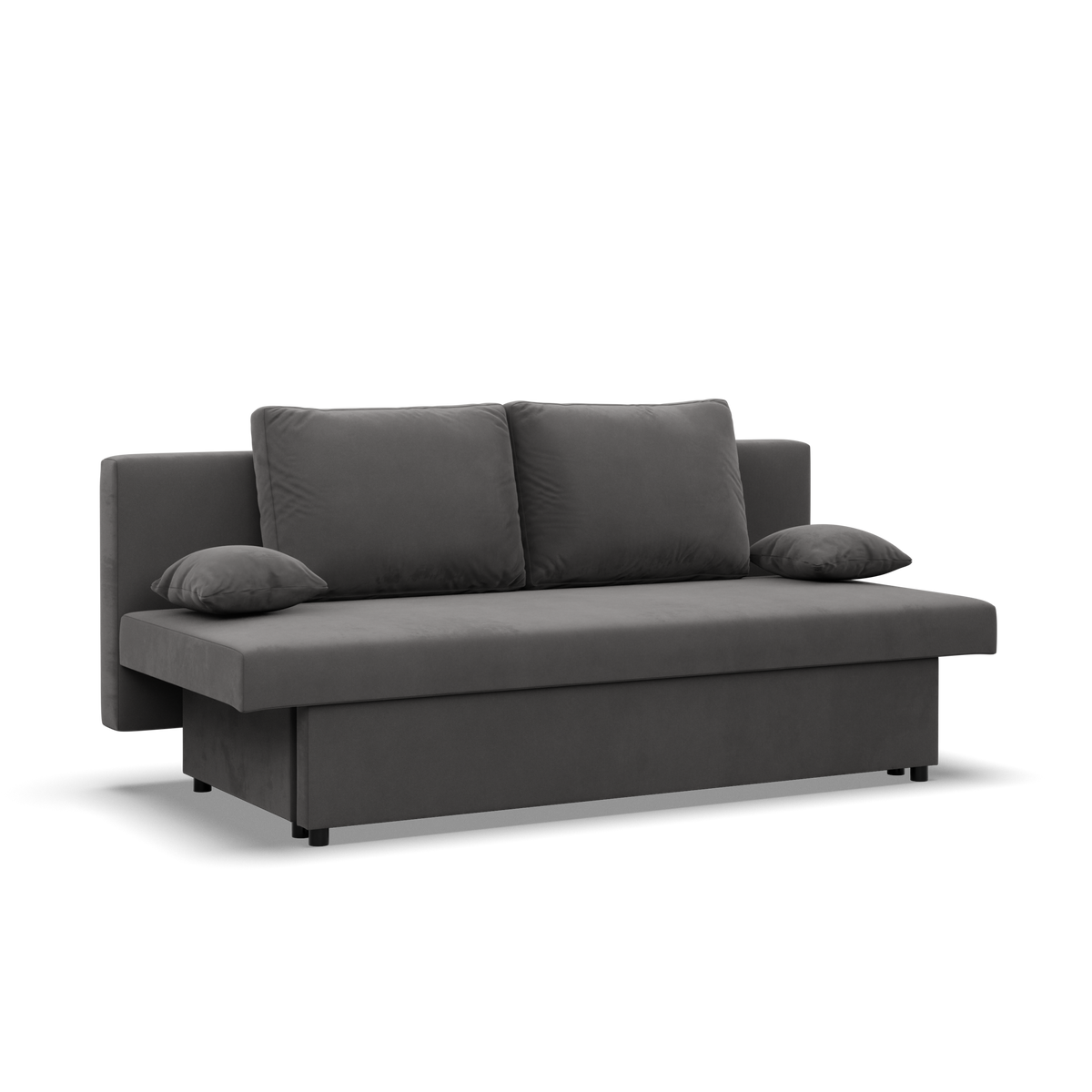 Sofa-lova NOLA – MIKRO 27 · Pilka – bendras vaizdas kitu kampu #spalva_mikro 27 · pilka