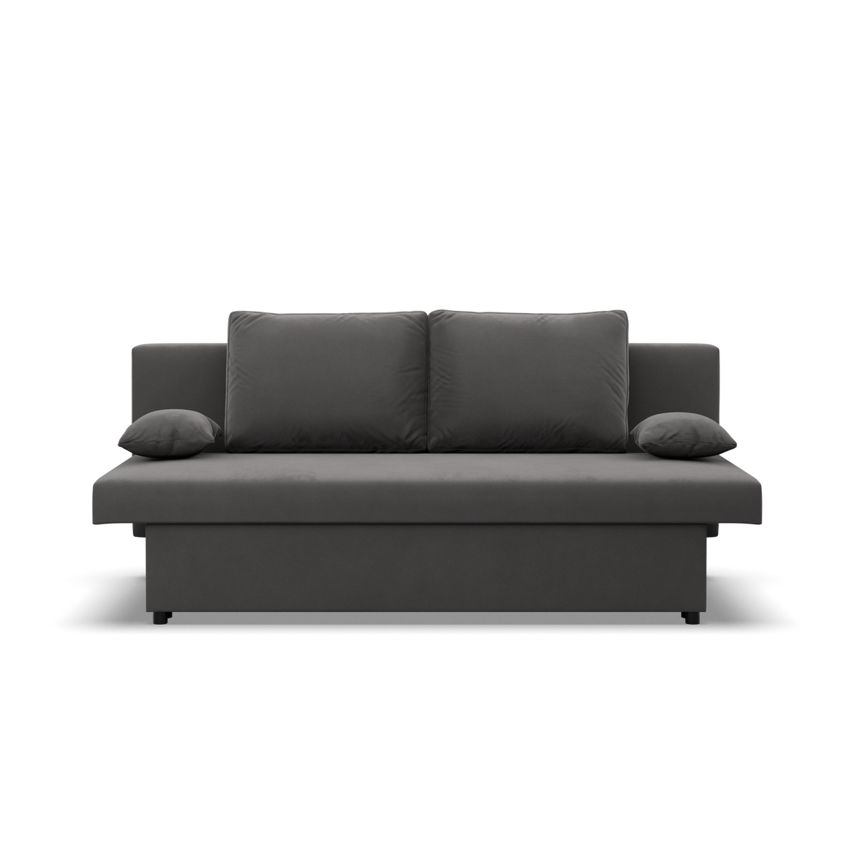 Sofa-lova NOLA – MIKRO 27 · Pilka – vaizdas iš priekio #spalva_mikro 27 · pilka