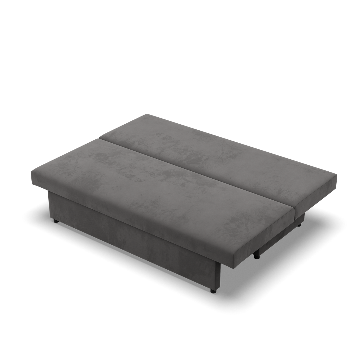 Sofa-lova NOLA – MIKRO 27 · Pilka – išskleista miegamoji dalis #spalva_mikro 27 · pilka
