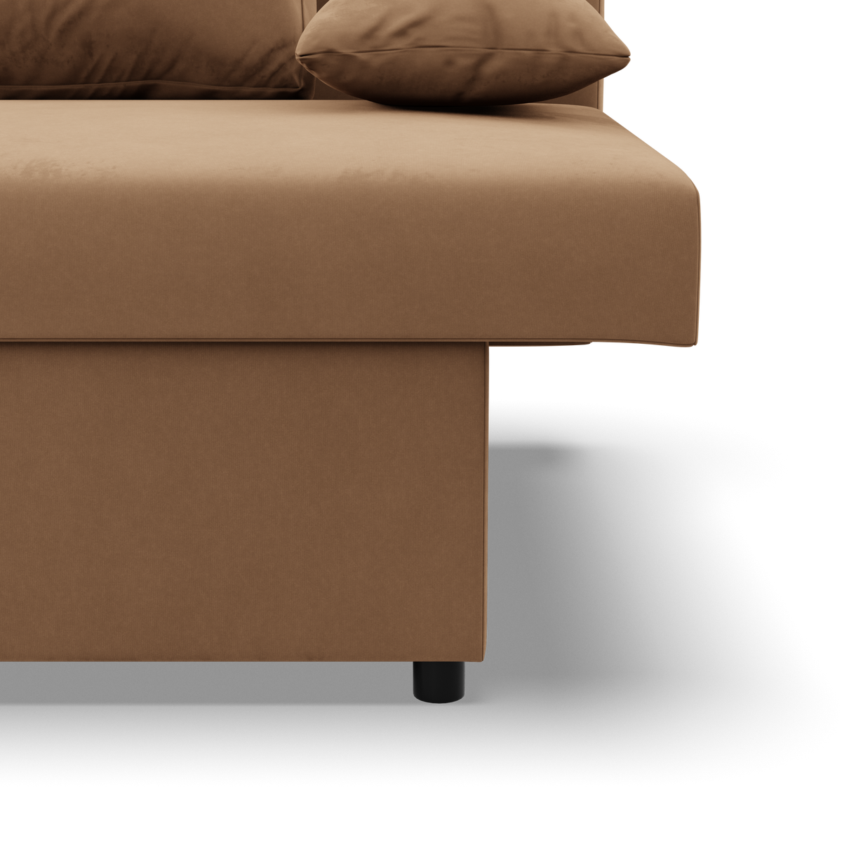Sofa-lova NOLA – MIKRO 48 · Kapučino – apmušalų ir konstrukcijos detalė #spalva_mikro 48 · kapučino
